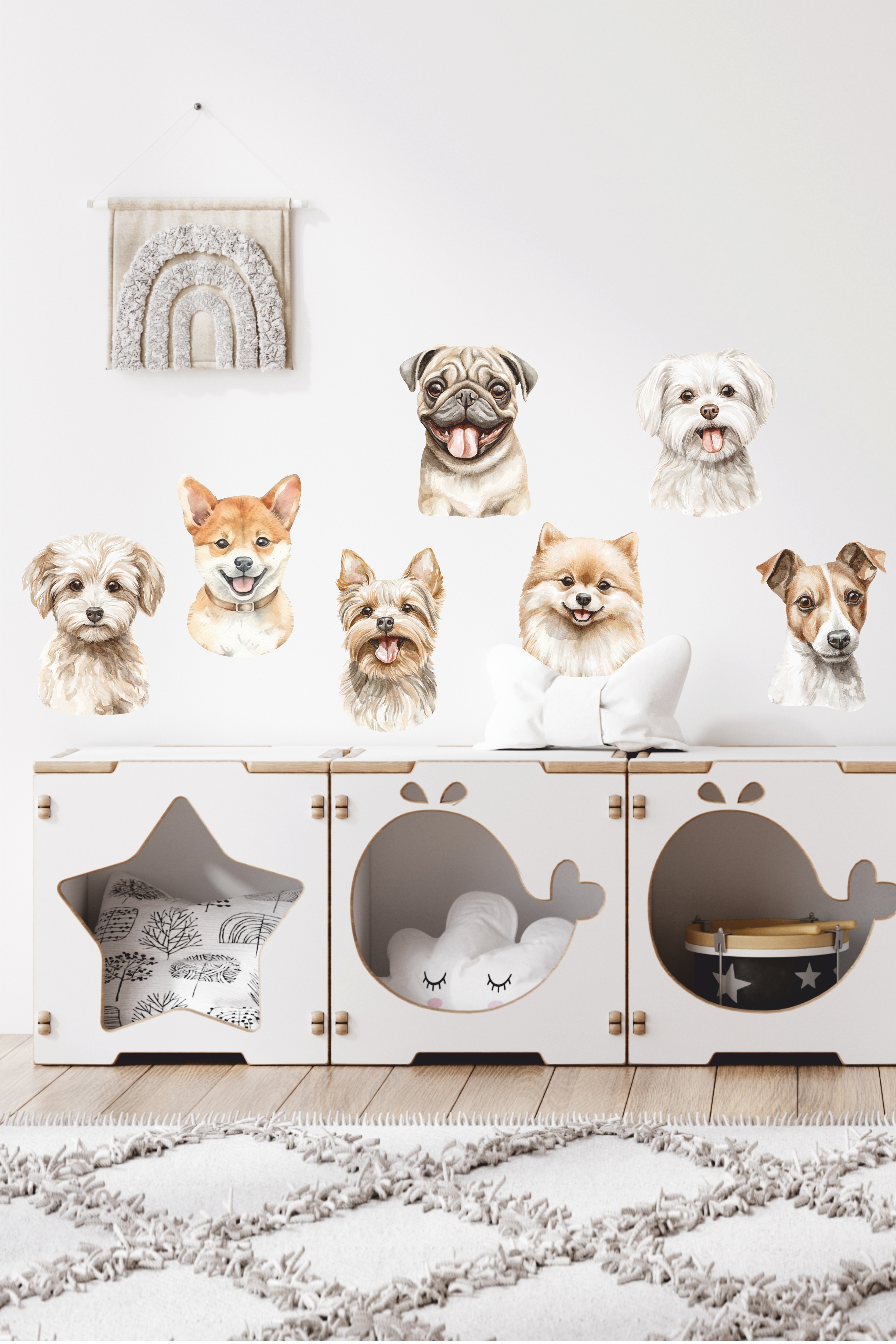 Наклейки на стену "Собачки"