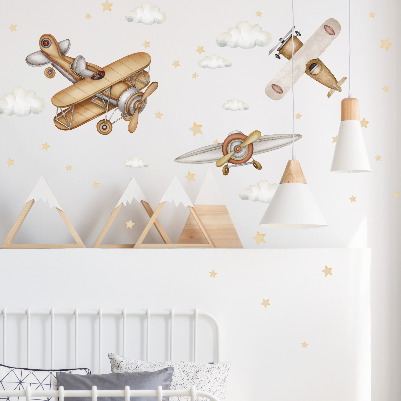 Уценка Наклейки на стену "Аэропланы"