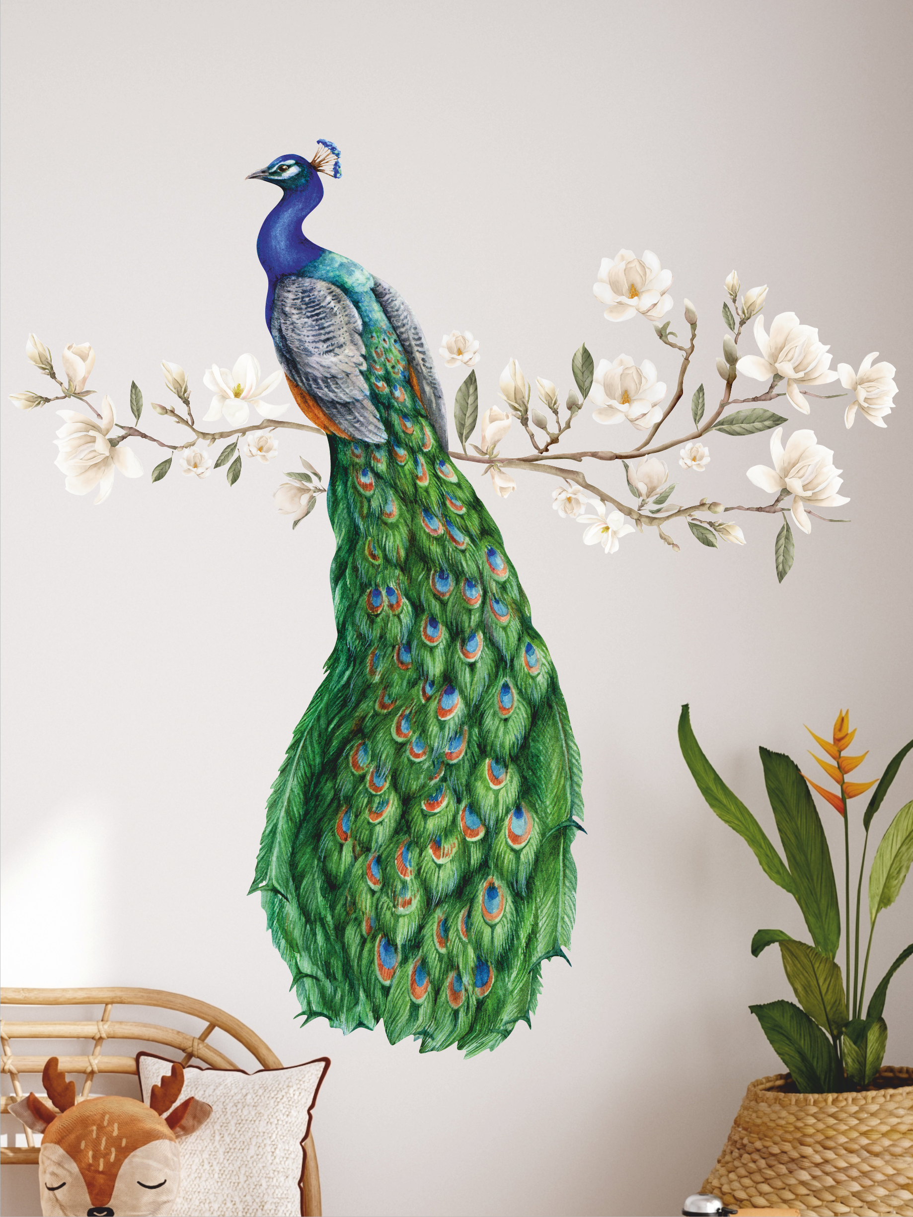 Наклейки на стену "Павлин"
