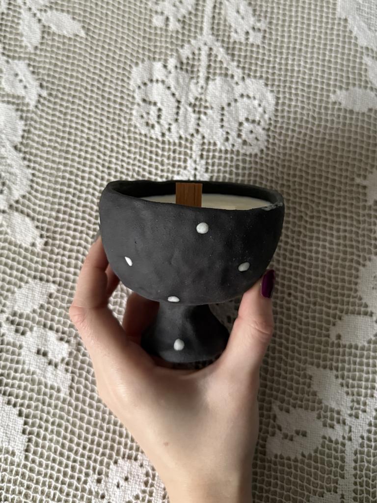 соевая свеча в керамической плошке "груша и сливки" 150мл