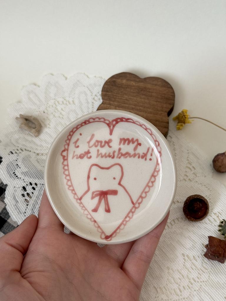 тарелочка керамическая котик