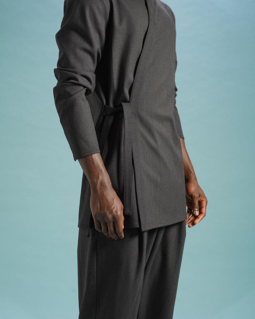 Рубашка "MONK" dark gray thermo / 180