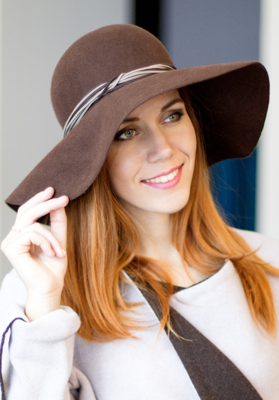 Широкополая шляпа Classic. Цвет шоколад
