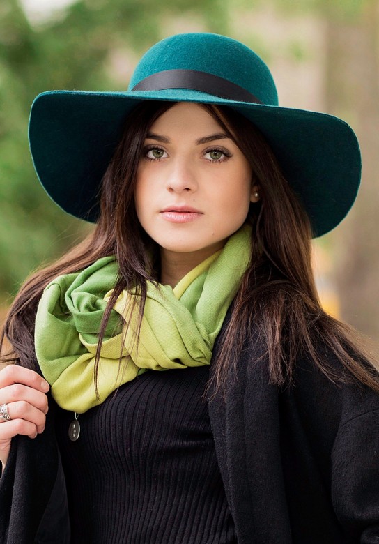 Широкополая шляпа Classic. Цвет малахит
