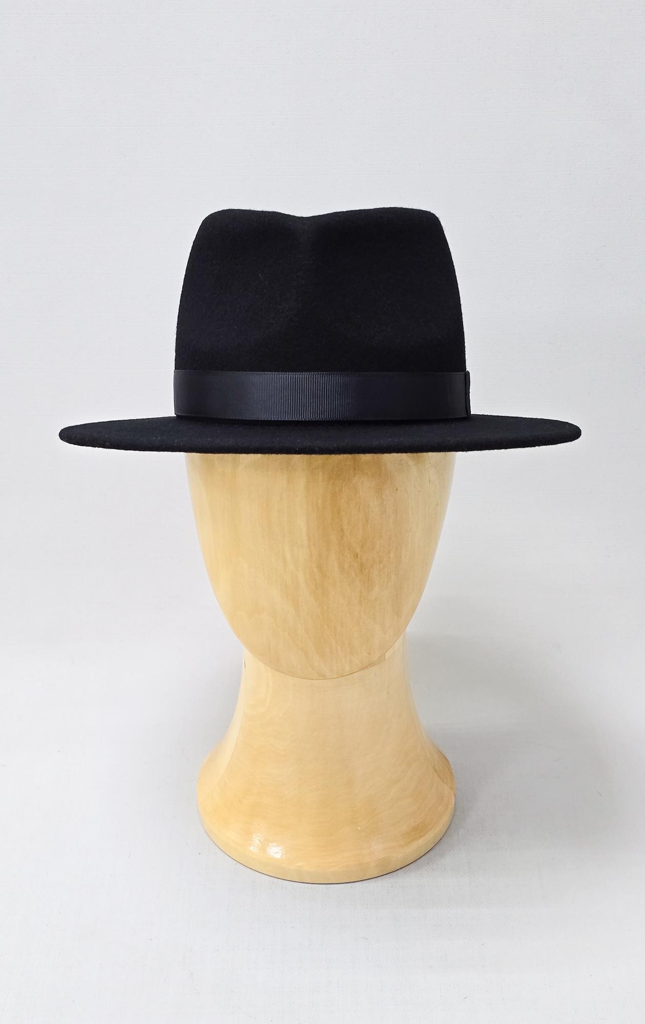 Шляпа федора мужская черная