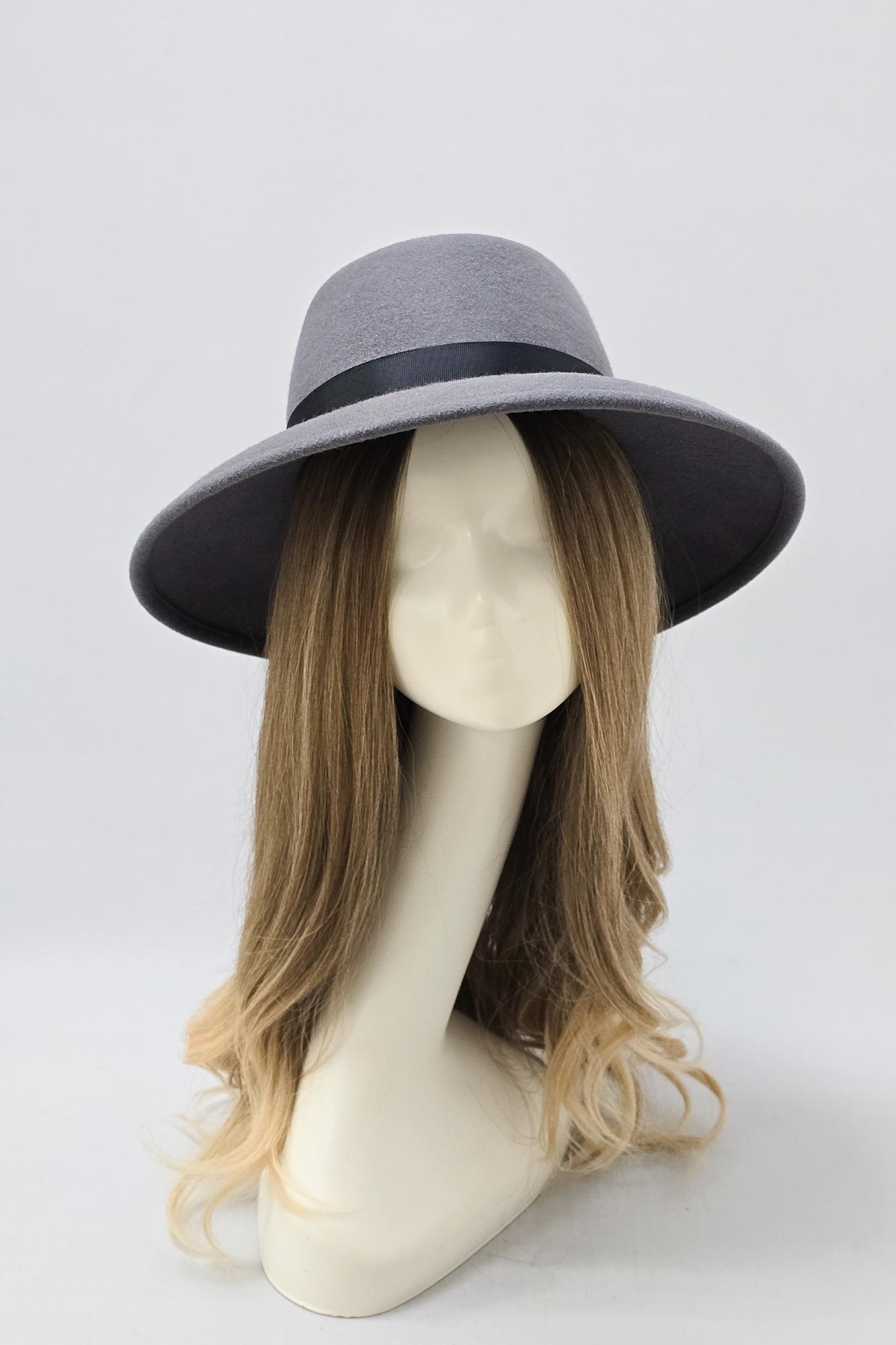 Шляпа Милана. Цвет серый. Поля 35 см