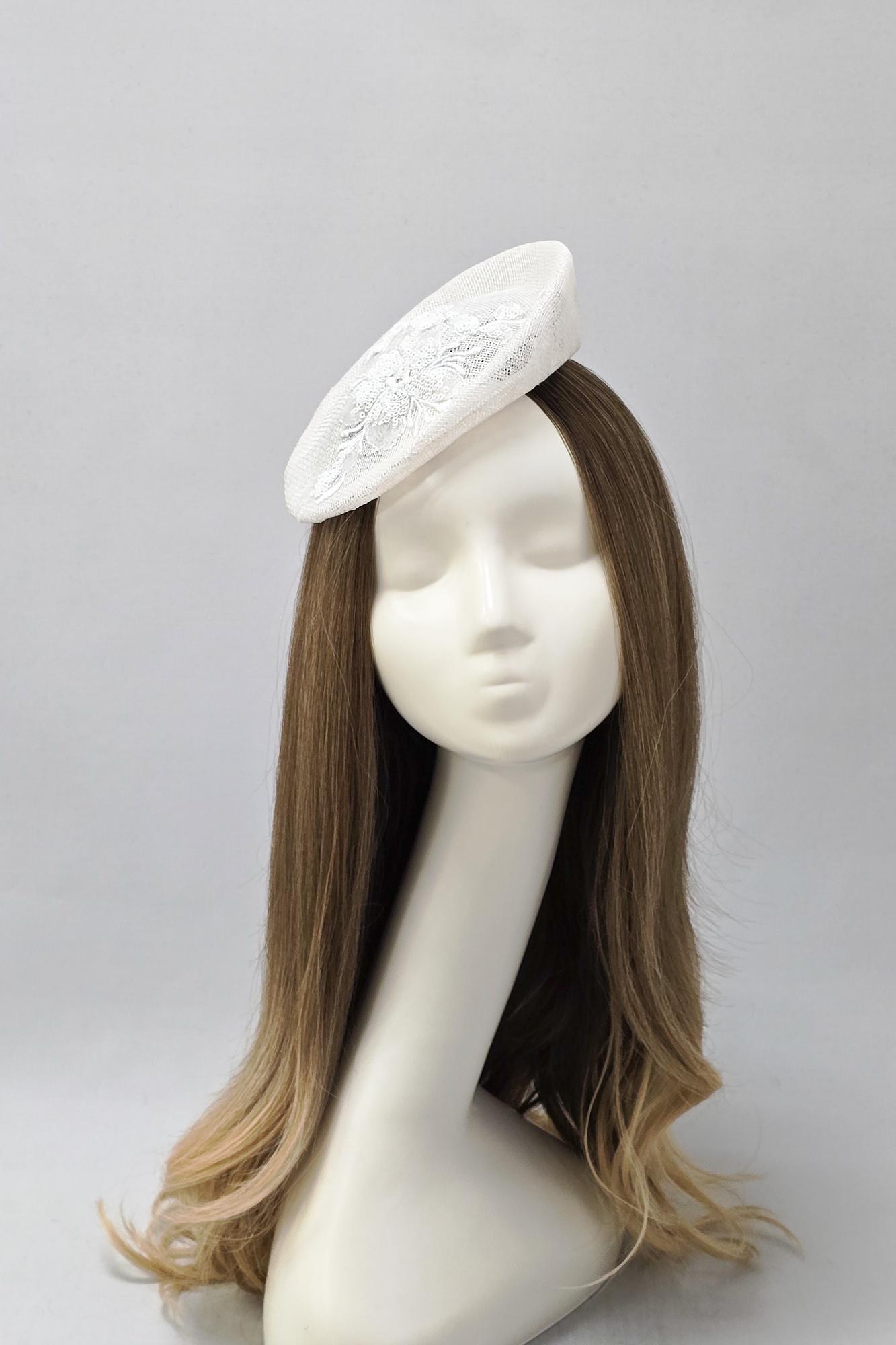 Соломенная шляпка Lily с кружевом