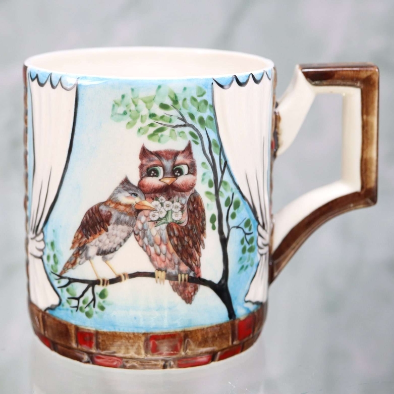 Кружка фарфоровая Сова и Жаворонок