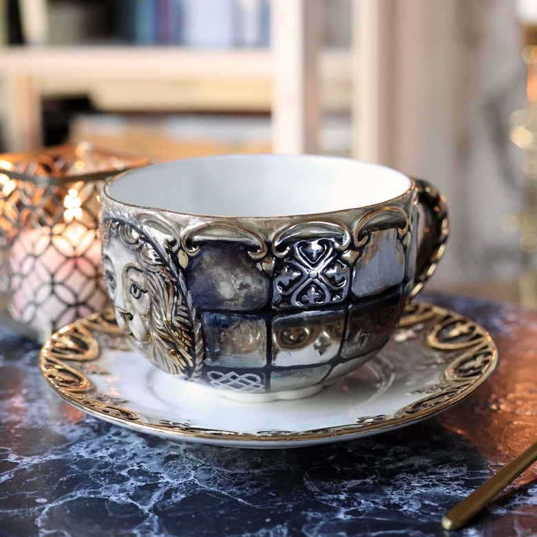 Чайная фарфоровая пара Византия