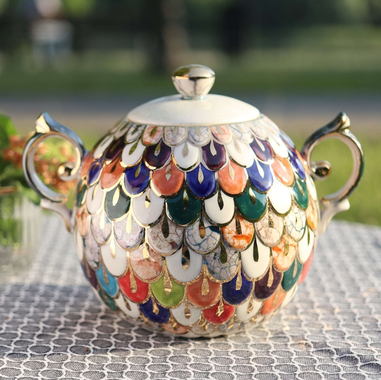 Сахарница фарфоровая Жар Птица