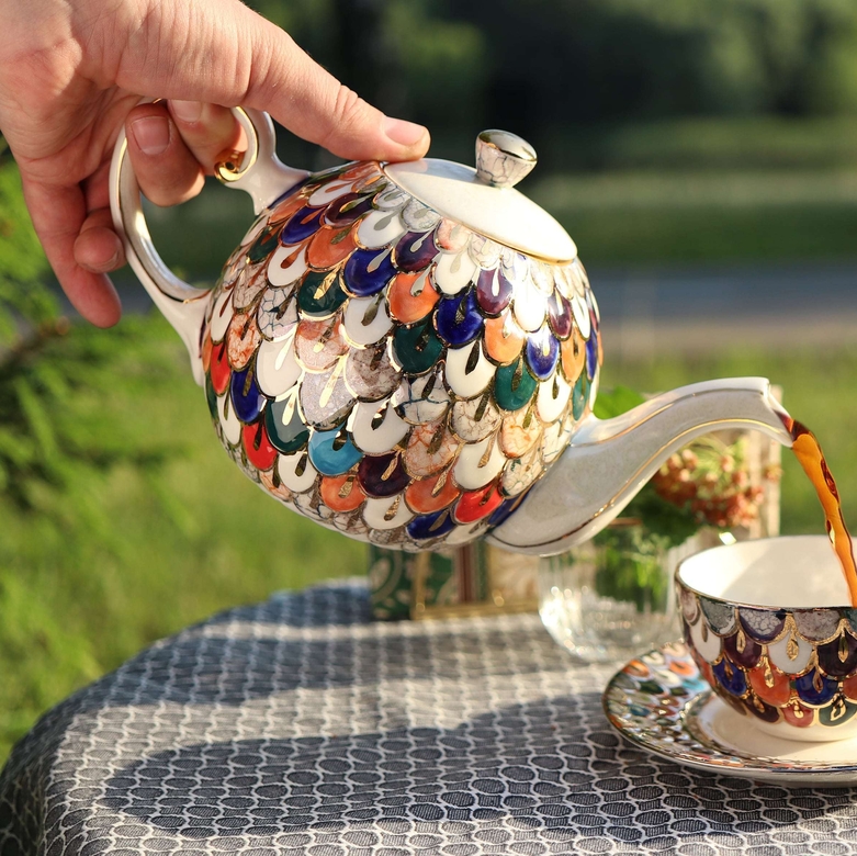 Чайник заварочный фарфоровый Жар-Птица