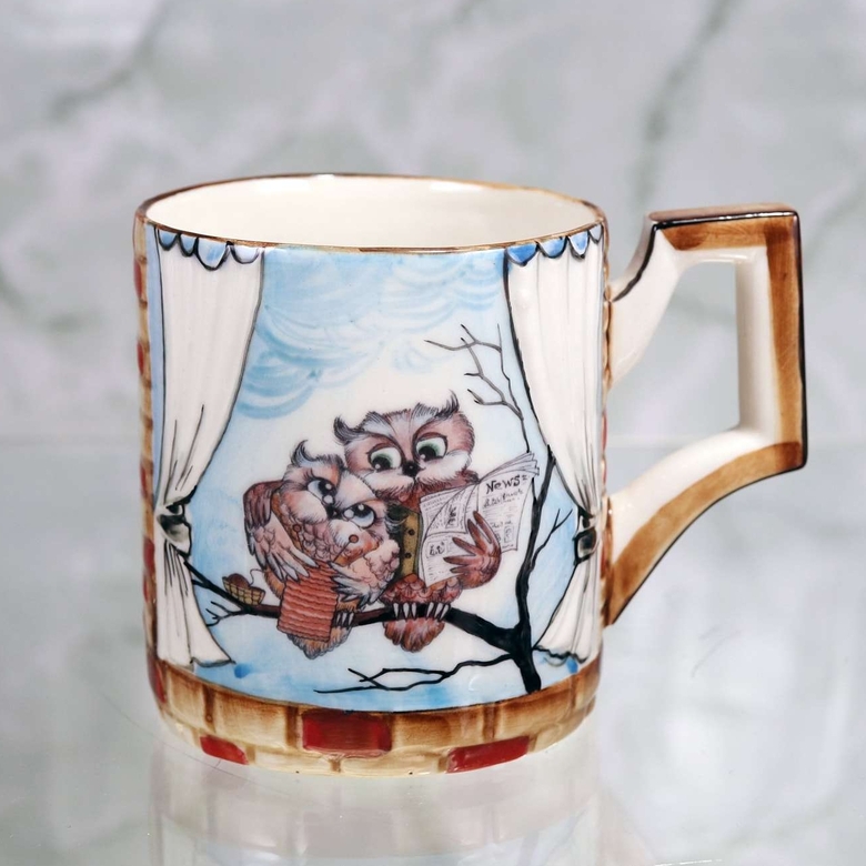 Кружка фарфоровая Совы Бабушка и Дедушка