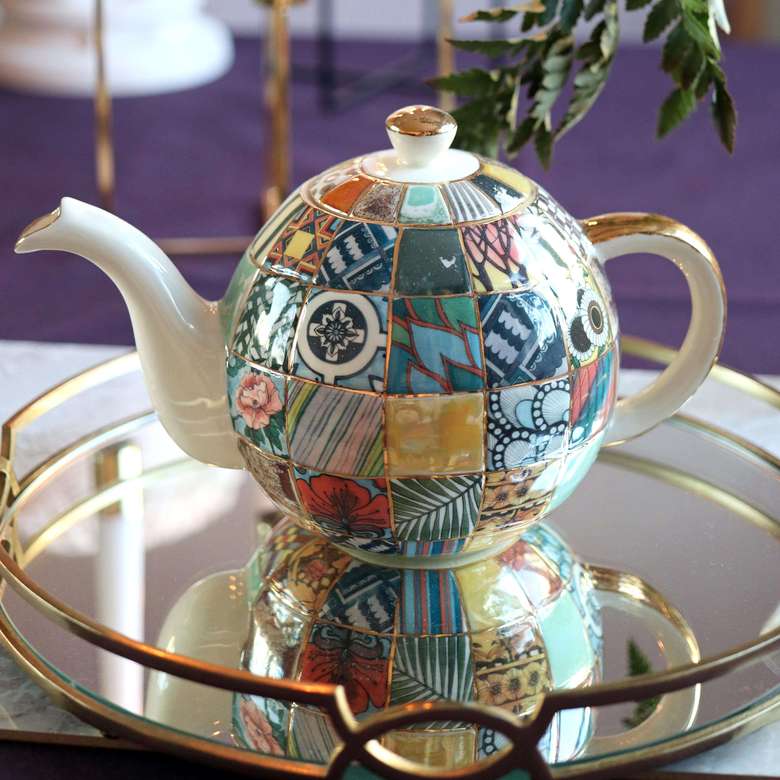 Чайник заварочный фарфоровый Печворк