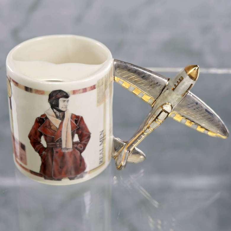 Чашка для усов Авиатор фарфоровая