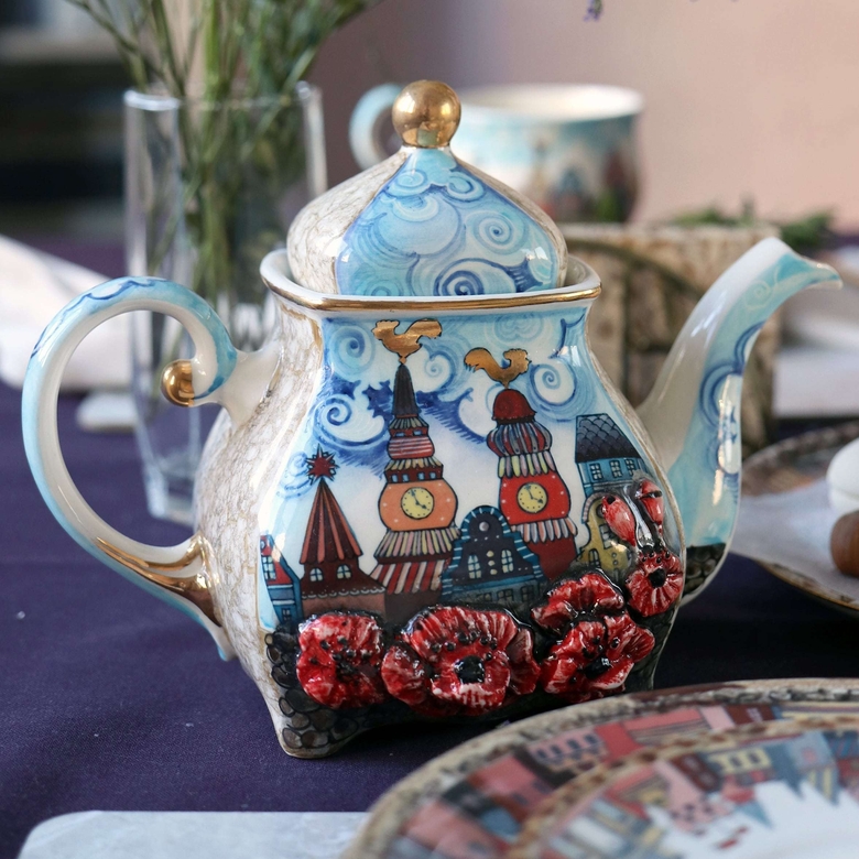 Чайник заварочный фарфоровый Старый город