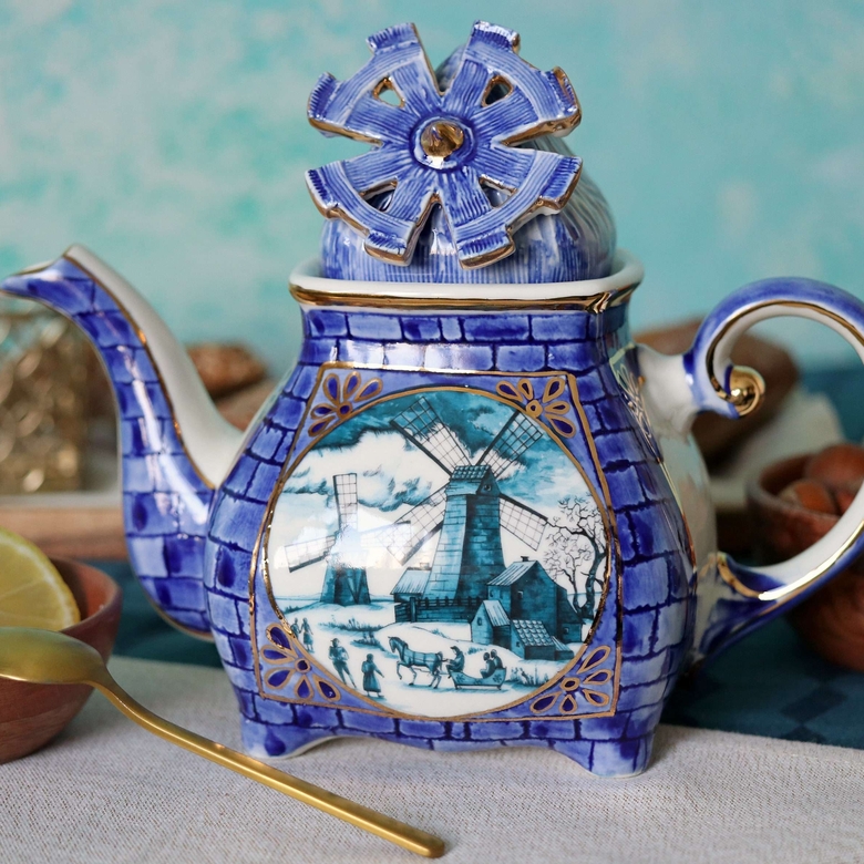Чайник заварочный фарфоровый В голландском стиле