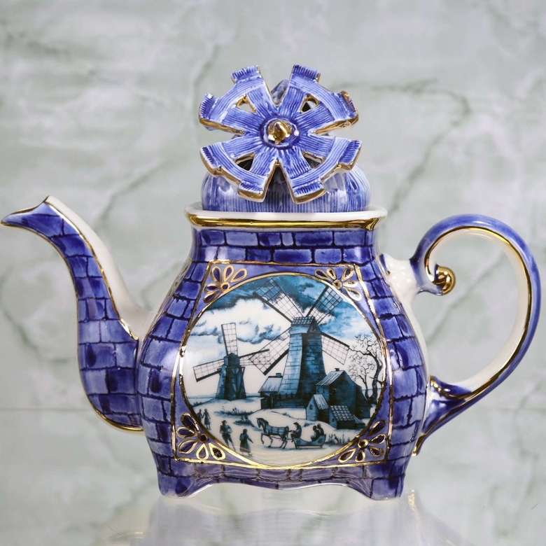 Чайник заварочный фарфоровый В голландском стиле