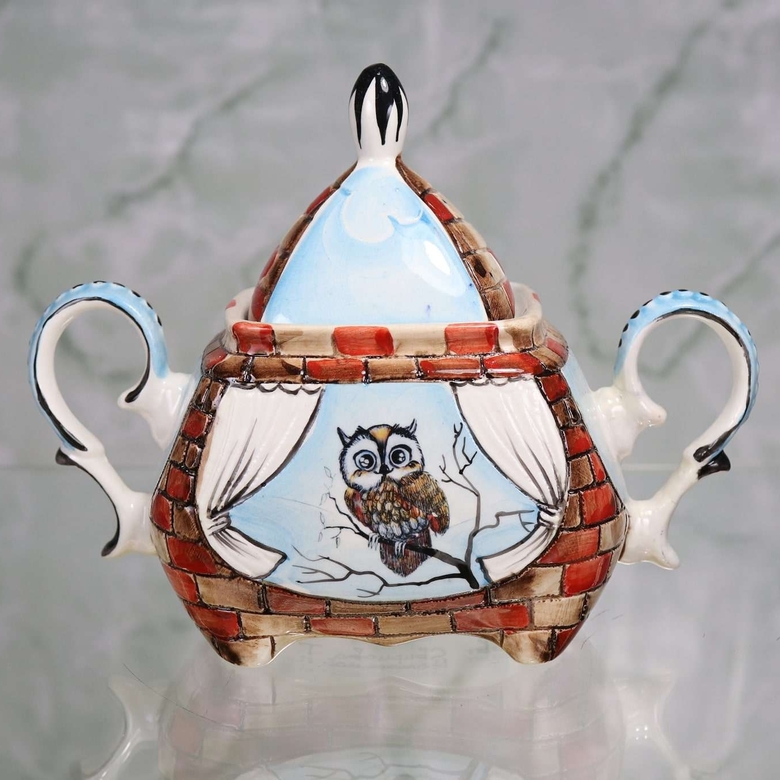 Сахарница фарфоровая Совёнок