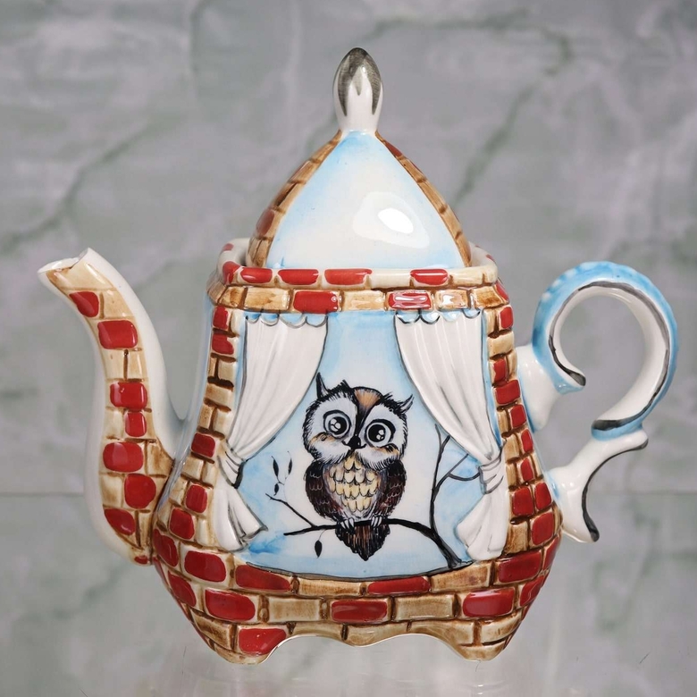 Чайник заварочный фарфоровый Совёнок