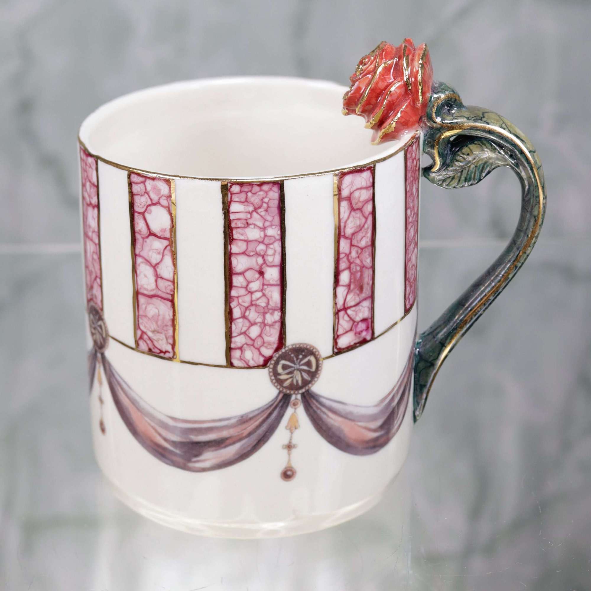 Handmade porcelain cup "Rose"
