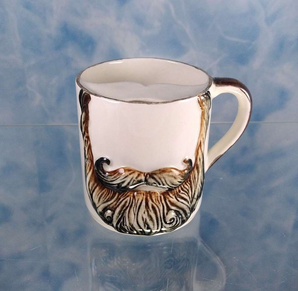 Porcelain mustache cup