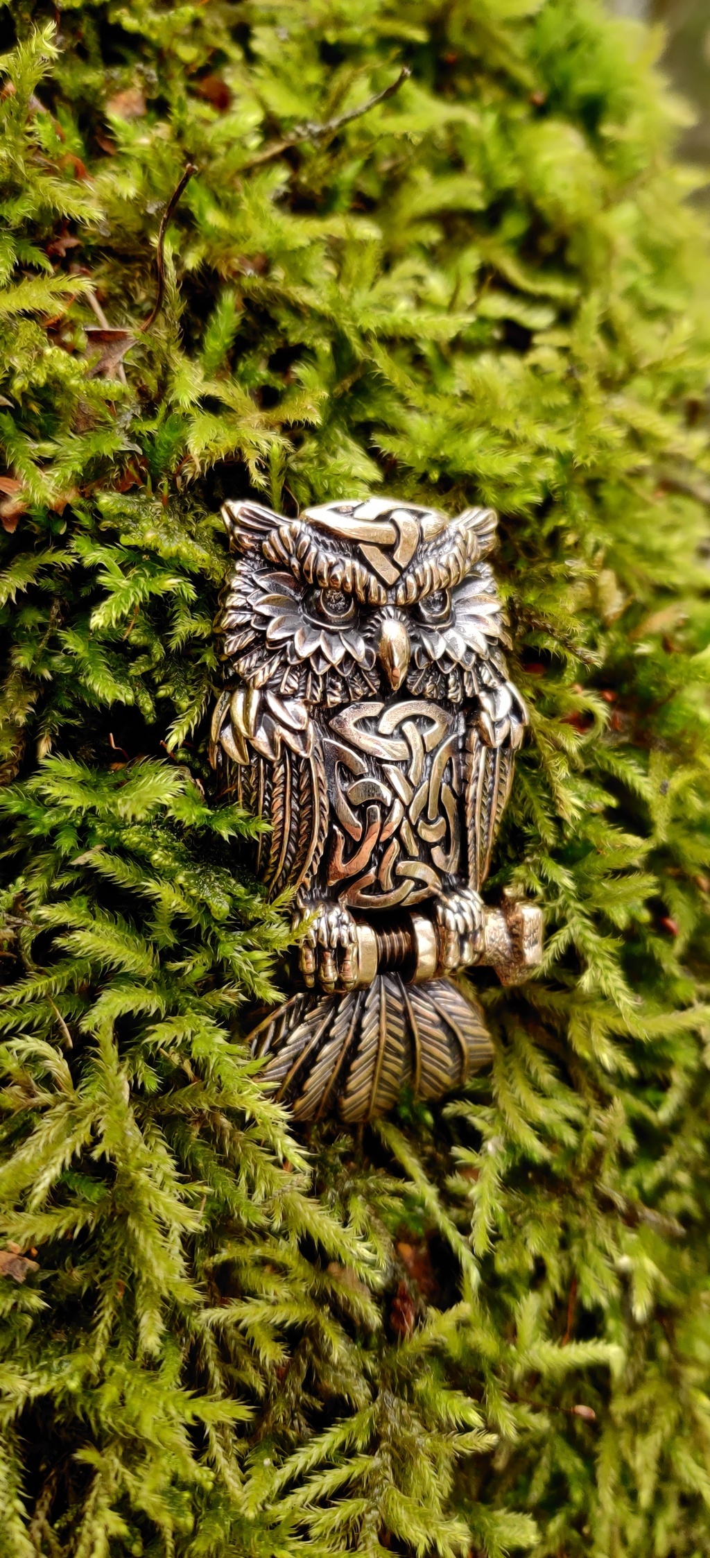 Фурнитура для браслетов "Филин", бронза