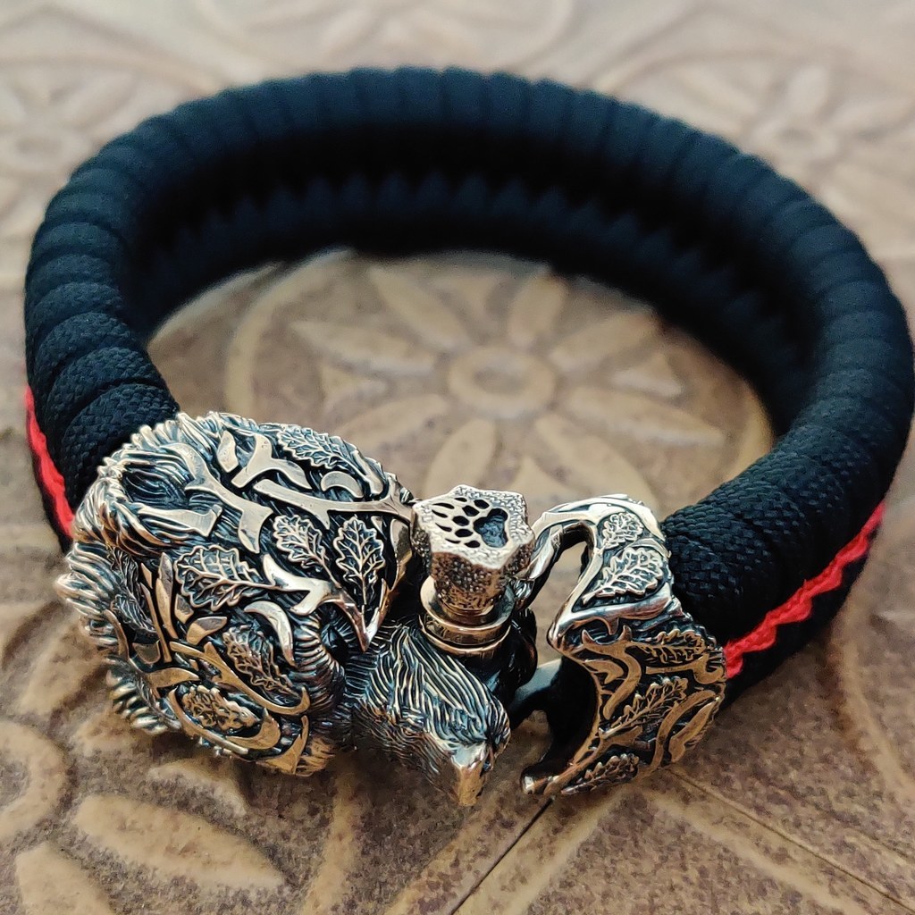 Браслет "Медведь Русич", бронза