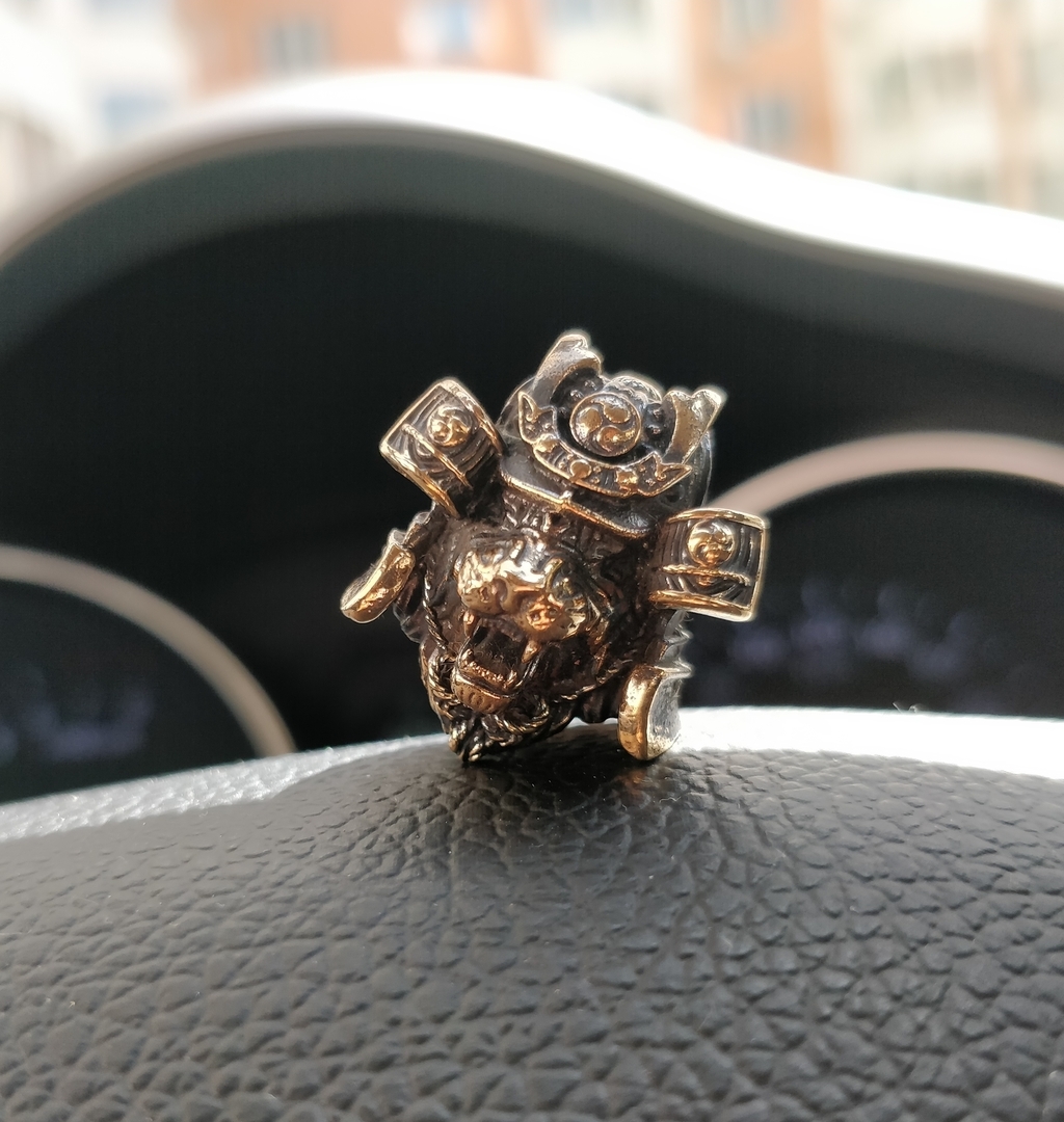 Бусина "Тигр самурай", бронза