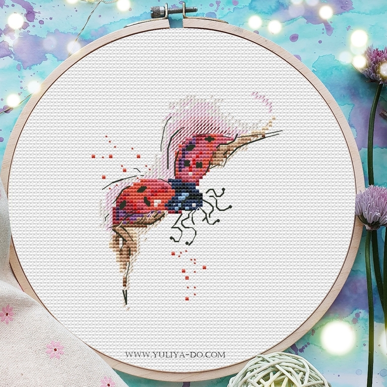 схема вышивки божья коровка 1 юлия до