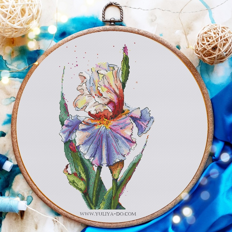 схема вышивки ирис юлия до