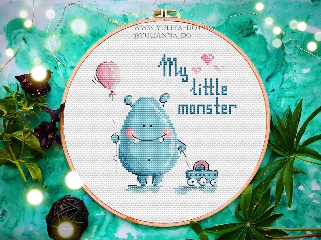 Схема вышивки "Мой маленький монстрик"