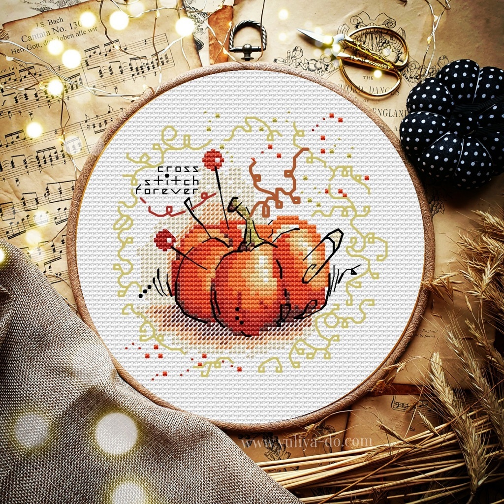 схема вышивки "Тыква. Игольница" (62*61крестик)