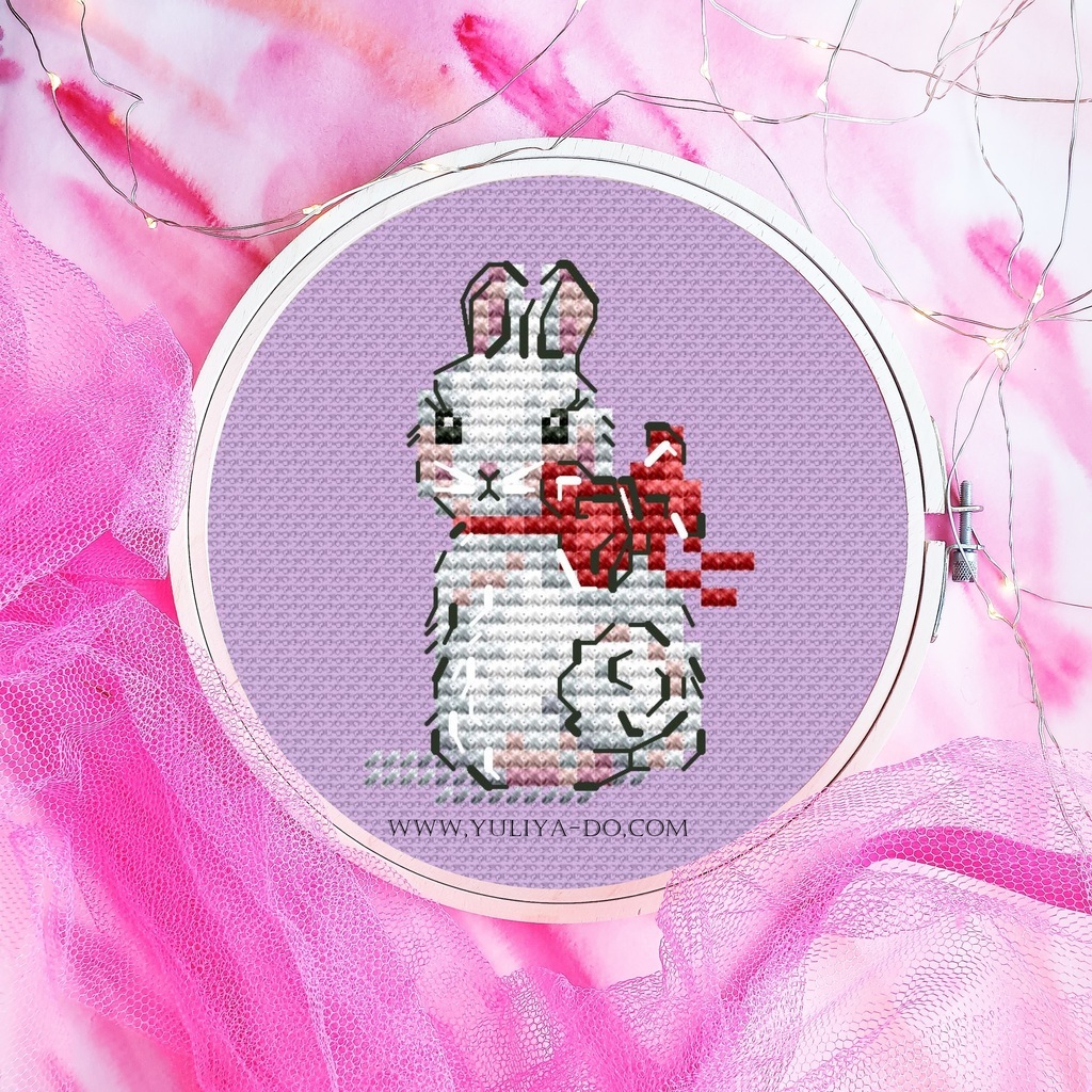 Схема вышивки "Кролик S" (22х30 кр.)