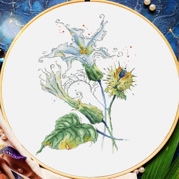 Схема вышивки "Дурман" (183х257 кр.)