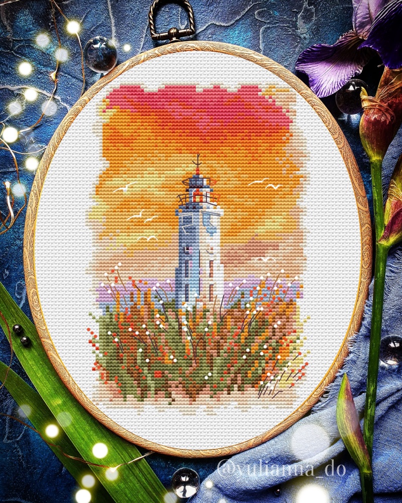 Схема вышивки "Маяк. Оранжевый закат" (65х97 кр.)