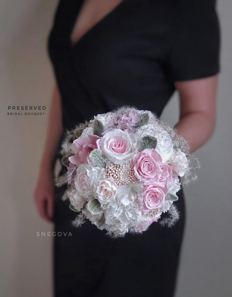 МК свадебный букет невесты Ольги Снеговой