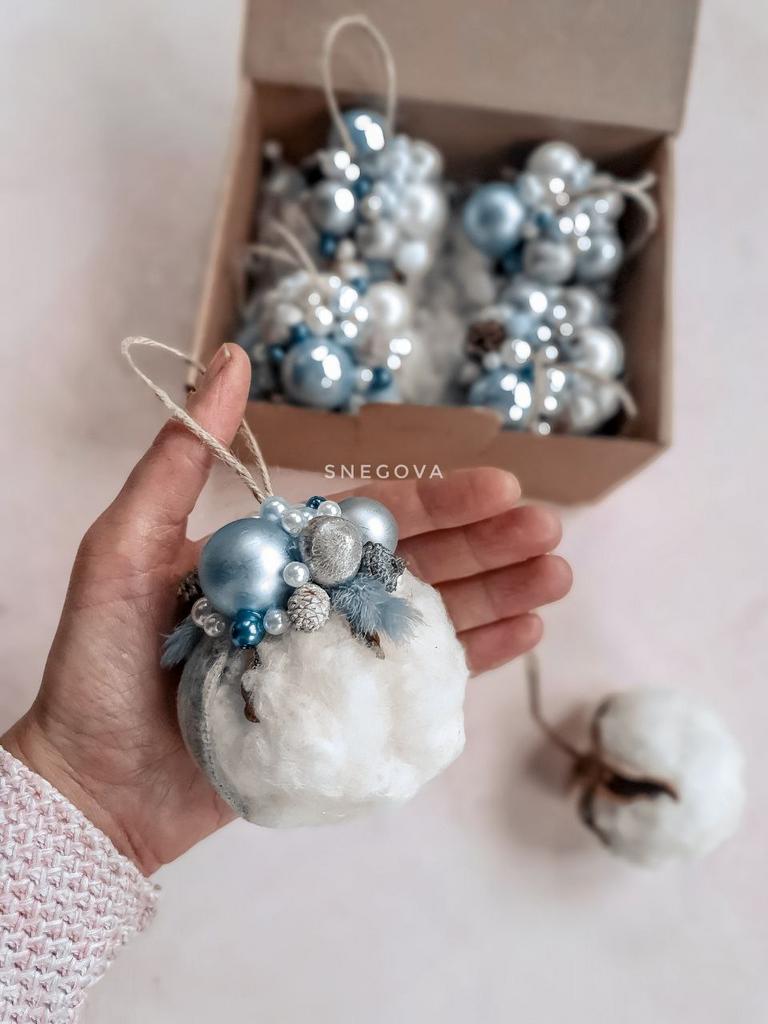 МК "Игрушка на ёлку из хлопка"