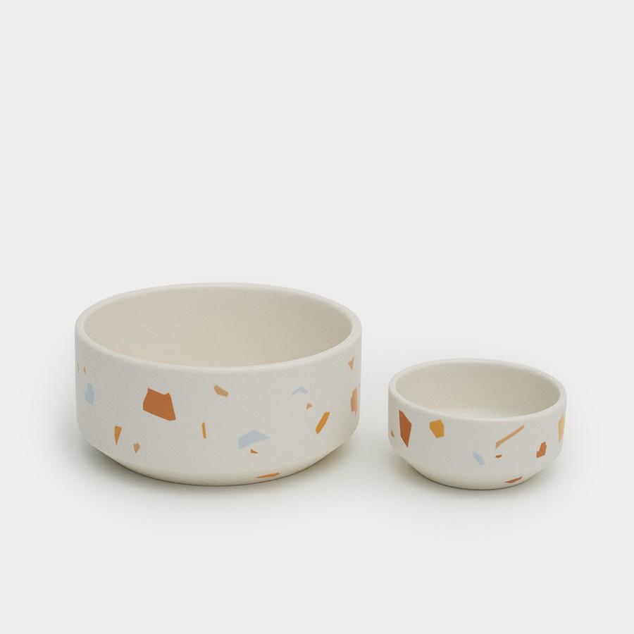 Набор салатник и пиала с цветным орнаментом 2 шт.