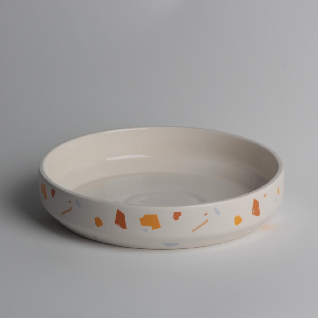 Тарелка глубокая с цветным орнаментом 20,5 см