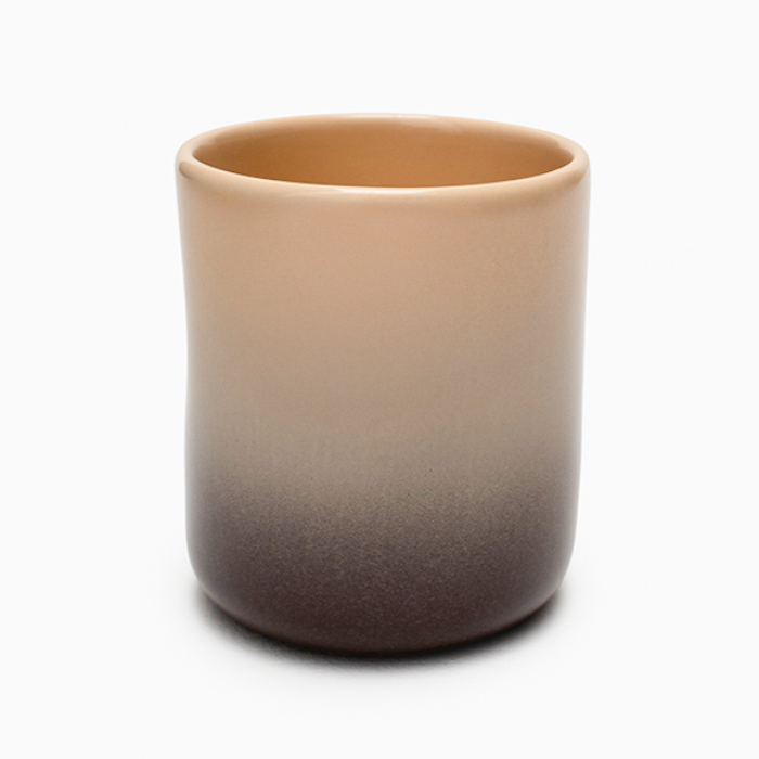 Стакан мятый Омбре коричнево-бежевый 350 мл