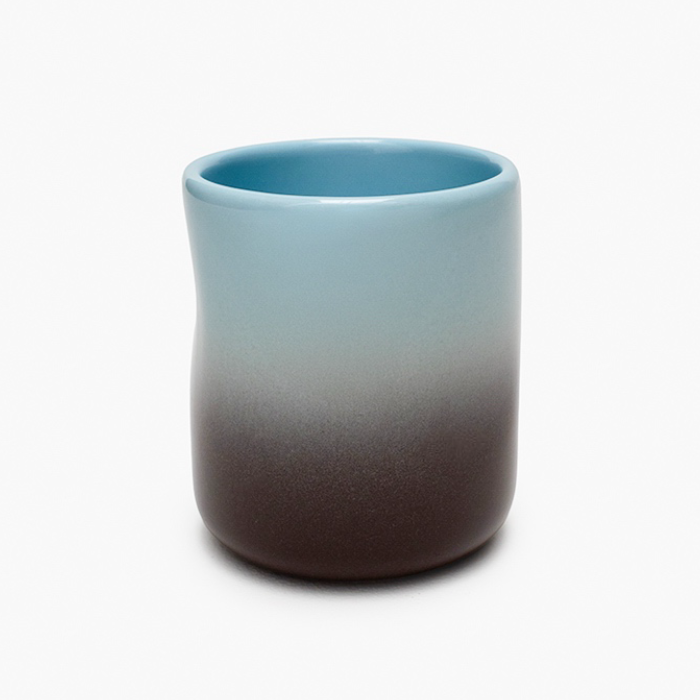 Стакан мятый Омбре коричнево-голубой 350 мл