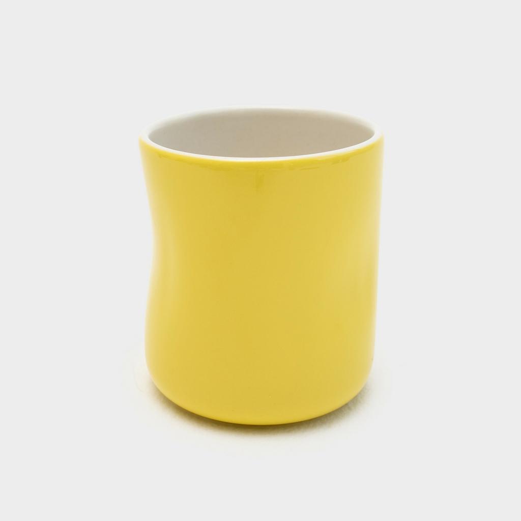 Стакан мятый ярко-желтый 350 мл