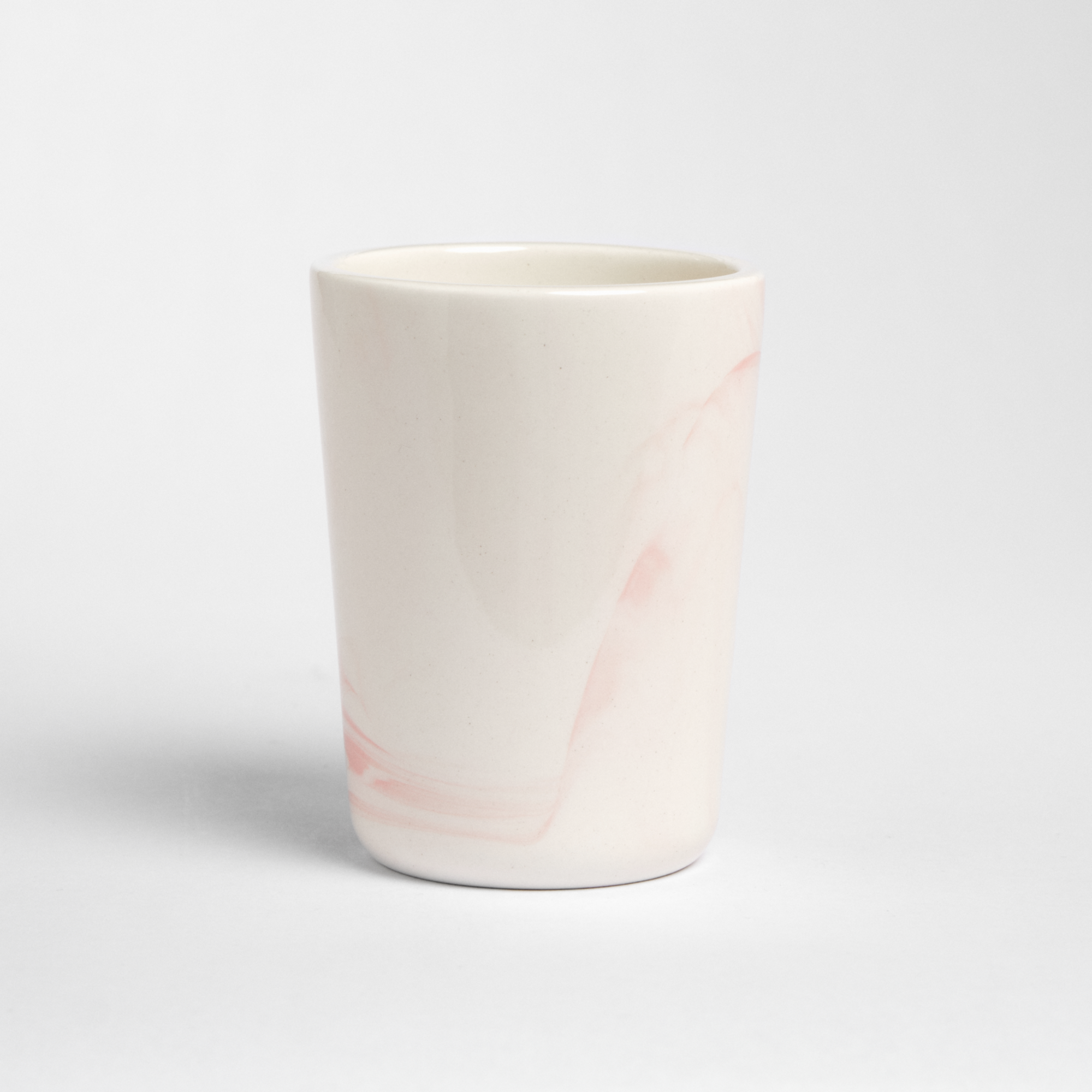 Стакан конус бело-розовый 250/350 мл