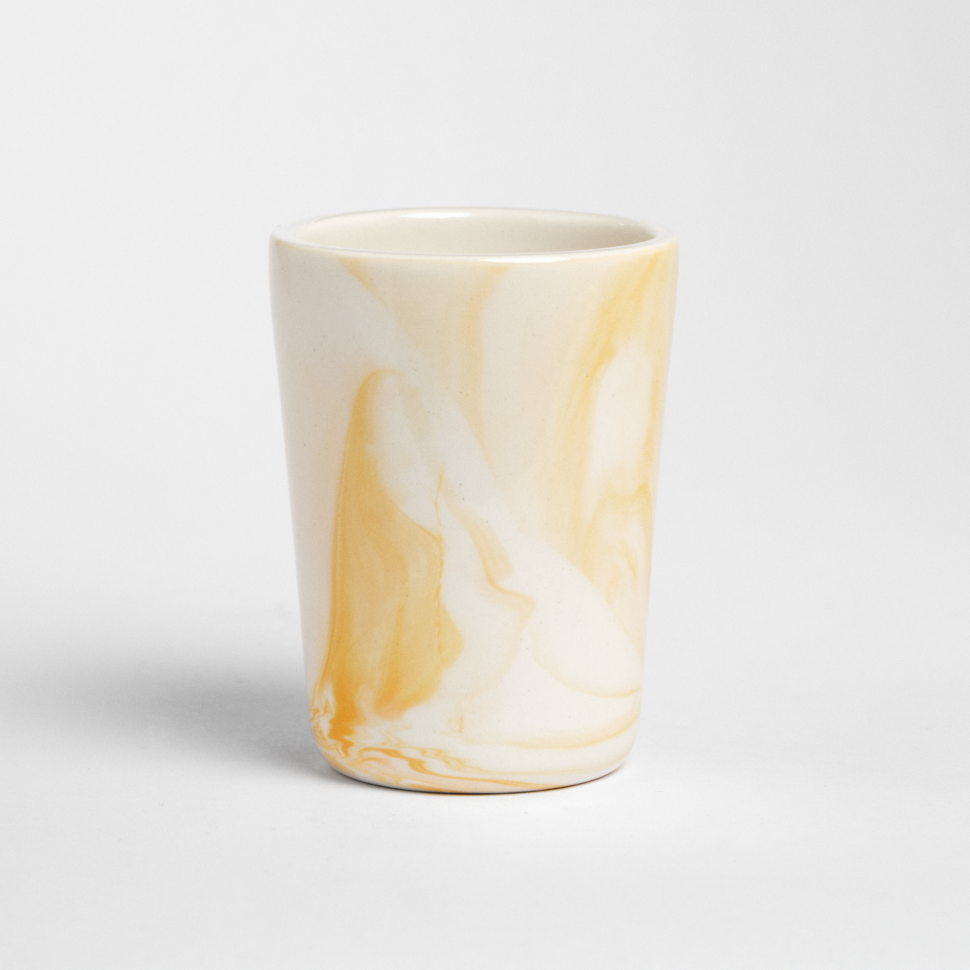 Стакан конус бело-желтый 250/350 мл