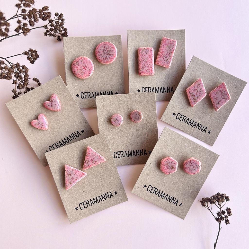 Небольшие сережки Маджентовая дымка