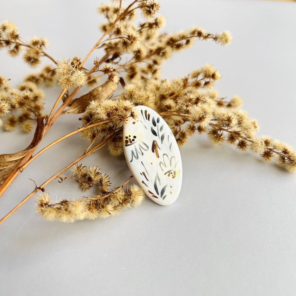 Зимний букет кольцо овальное