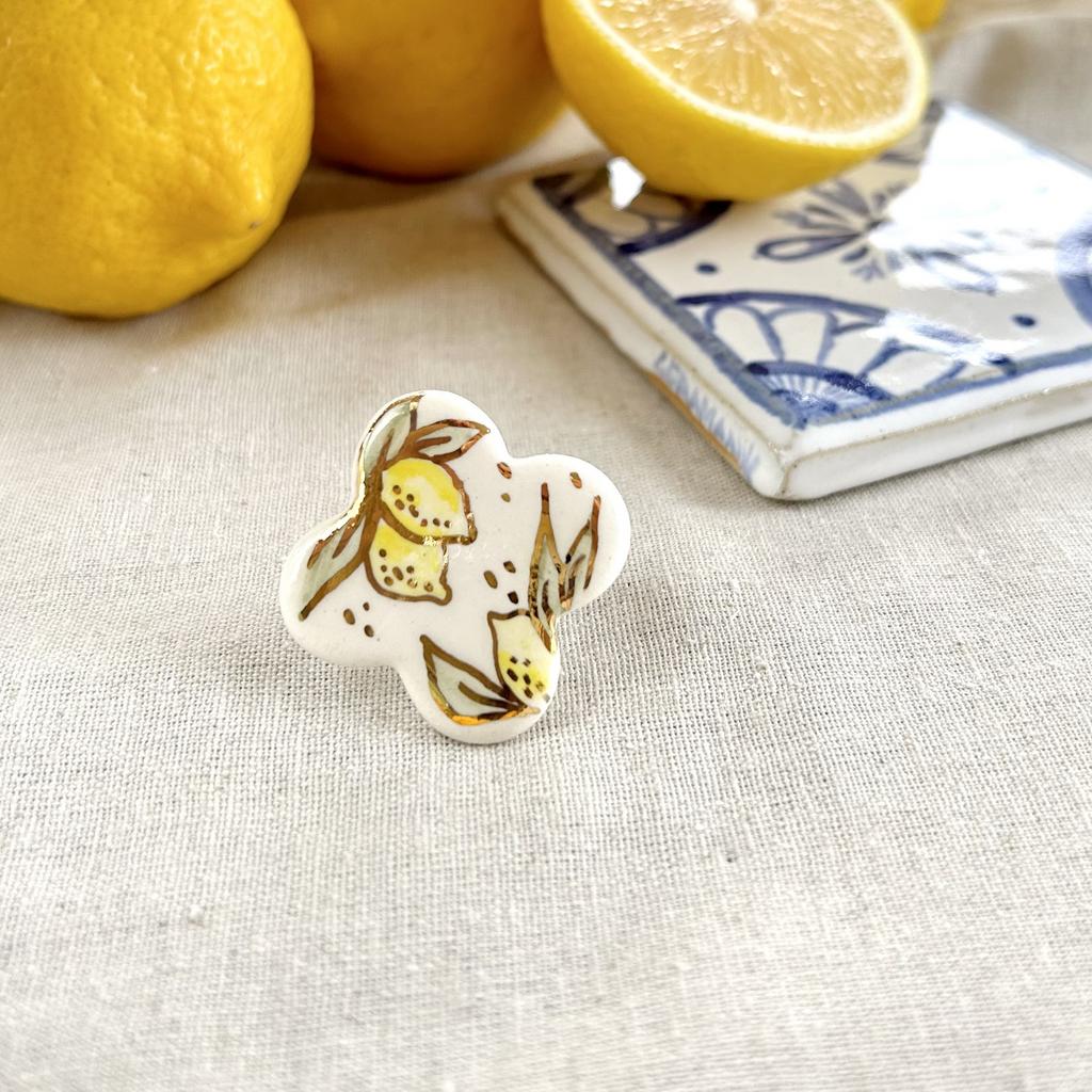 Кольцо клевер Лимонный сад