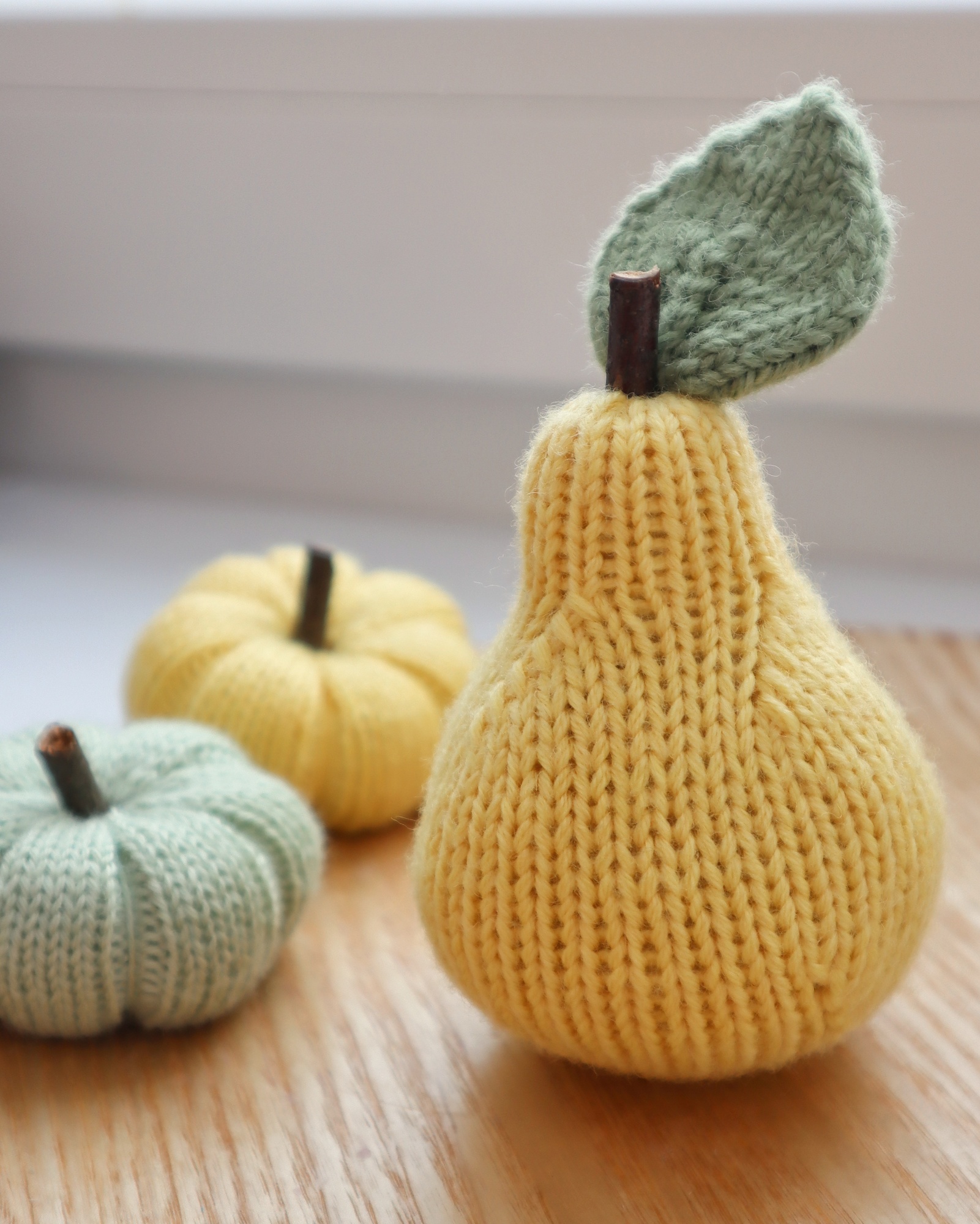 МК по вязанию груши, #knit_pear