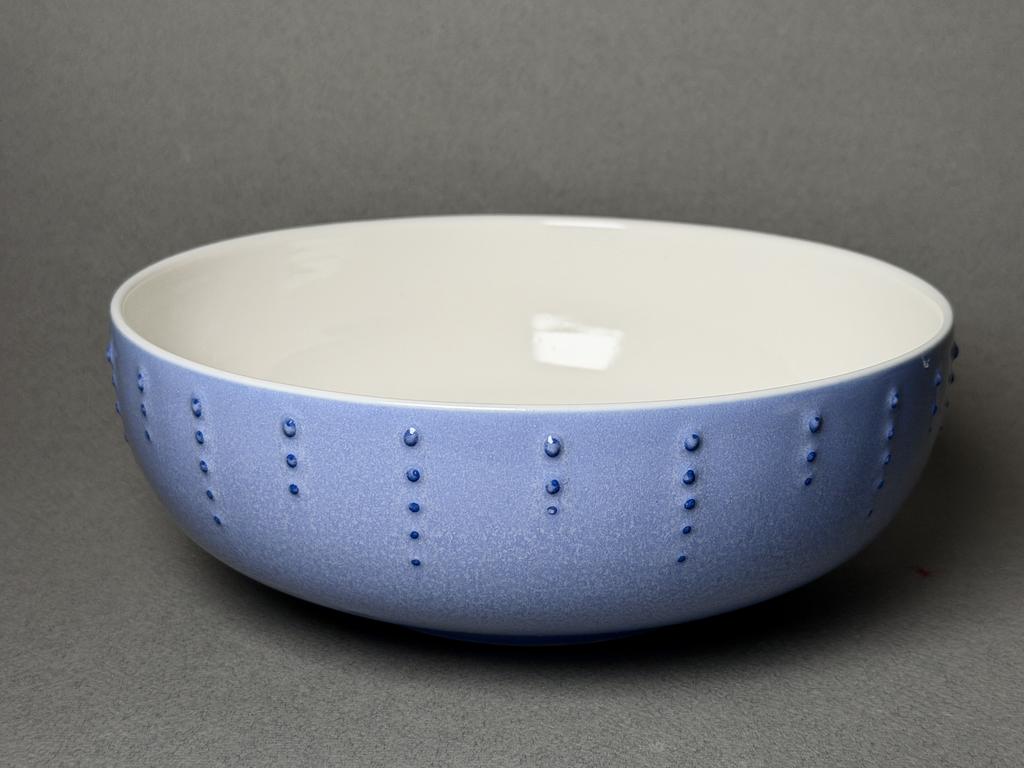 Миска фарфоровая голубая