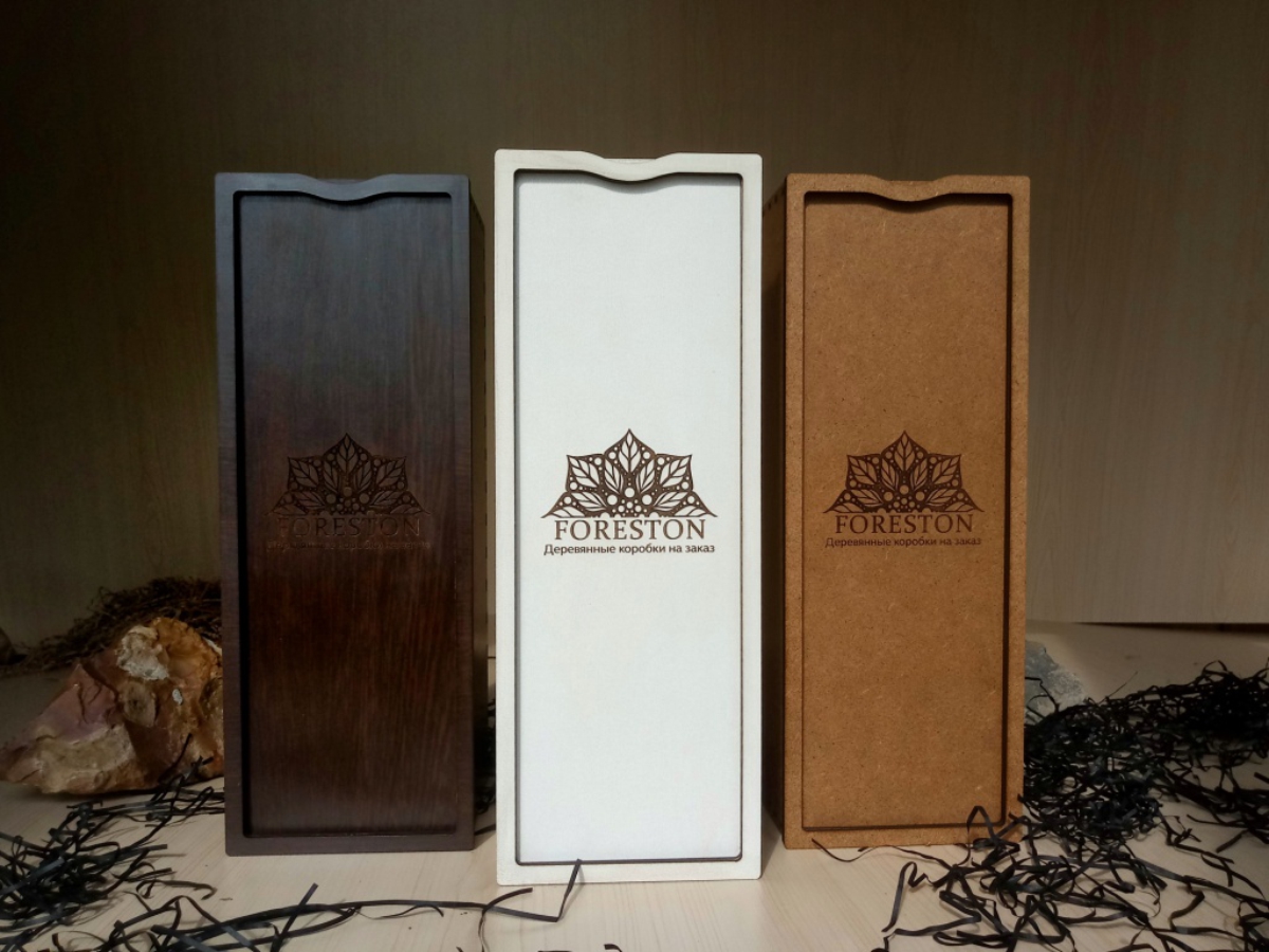 Коробка подарочная из ЛХДФ для бутылки вина